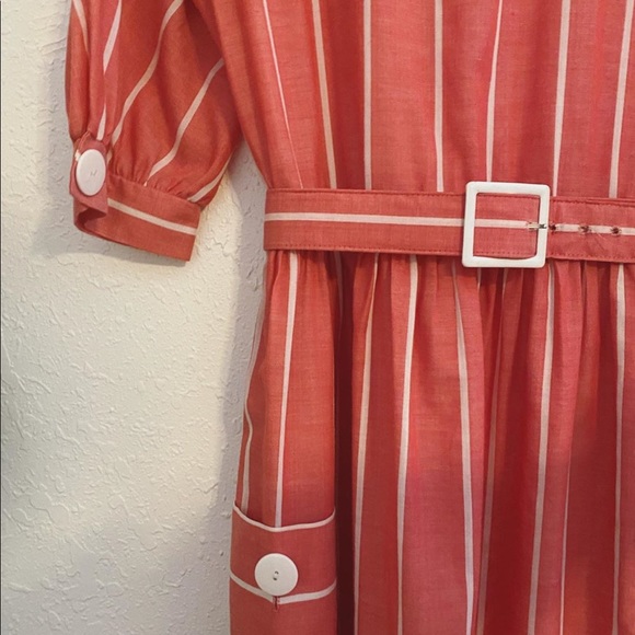 Vintage stripe-mix midi dress - Picture 5 of 8